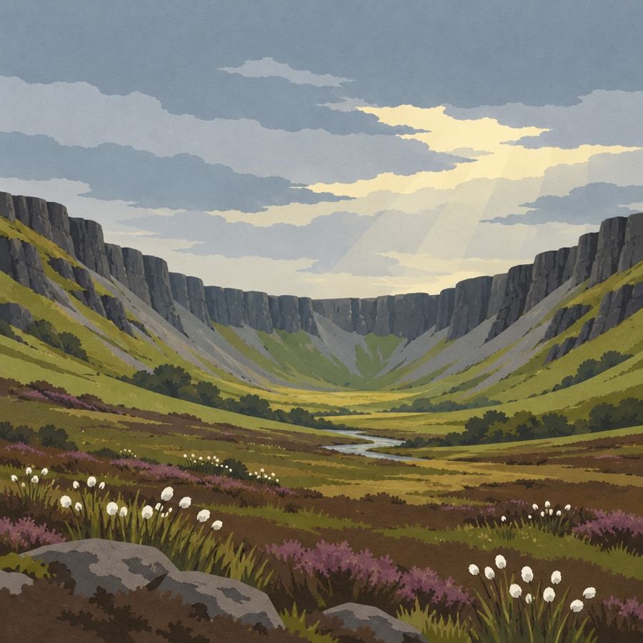 Illustrated Pennine Way moorland
